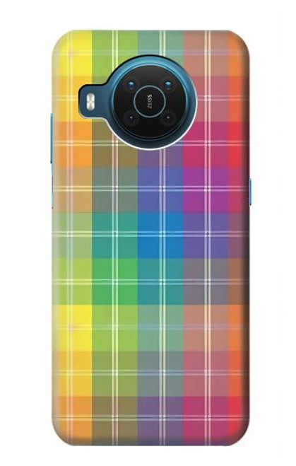 W3942 LGBTQ Rainbow Plaid Tartan Hard Case and Leather Flip Case For Nokia X20