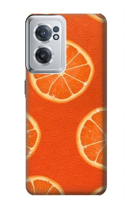 W3946 Seamless Orange Pattern Hard Case and Leather Flip Case For OnePlus Nord CE 2 5G