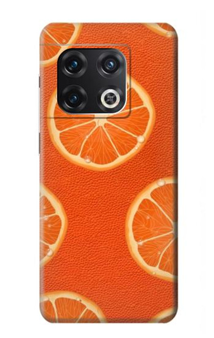 W3946 Seamless Orange Pattern Hard Case and Leather Flip Case For OnePlus 10 Pro
