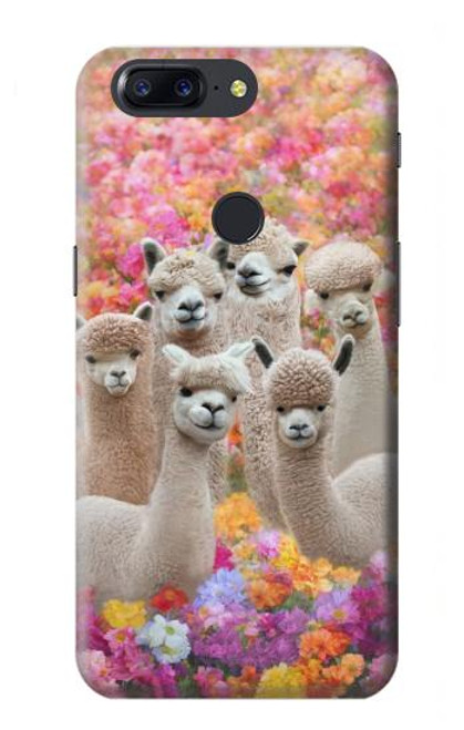 W3916 Alpaca Family Baby Alpaca Hard Case and Leather Flip Case For OnePlus 5T