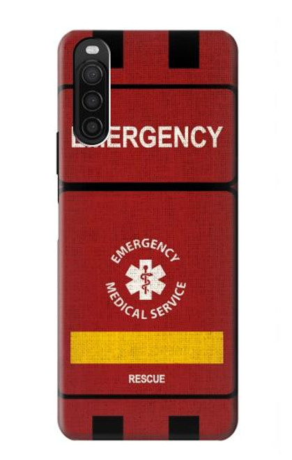 W3957 Emergency Medical Service Hard Case and Leather Flip Case For Sony Xperia 10 III