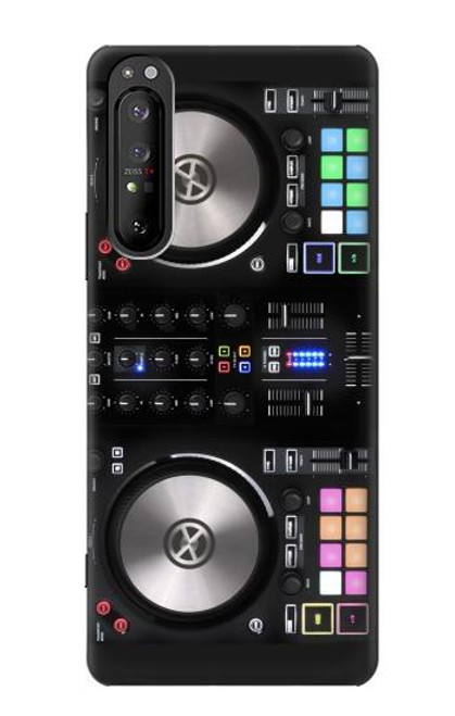 W3931 DJ Mixer Graphic Paint Hard Case and Leather Flip Case For Sony Xperia 1 II