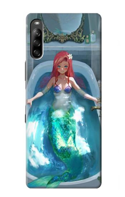 W3911 Cute Little Mermaid Aqua Spa Hard Case and Leather Flip Case For Sony Xperia L4