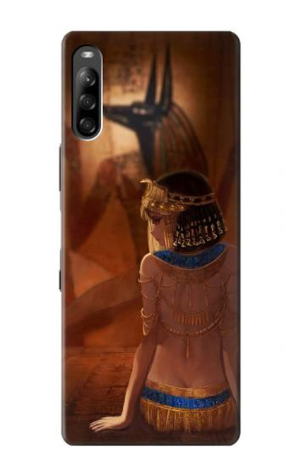 W3919 Egyptian Queen Cleopatra Anubis Hard Case and Leather Flip Case For Sony Xperia L4