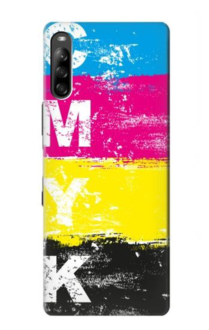 W3930 Cyan Magenta Yellow Key Hard Case and Leather Flip Case For Sony Xperia L4