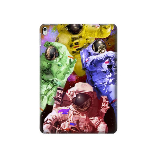 W3914 Colorful Nebula Astronaut Suit Galaxy Tablet Hard Case For iPad Air 2, iPad 9.7 (2017,2018), iPad 6, iPad 5