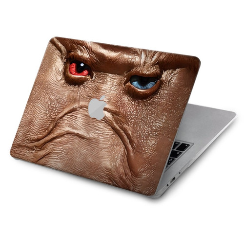 W3940 Leather Mad Face Graphic Paint Hard Case Cover For MacBook Air 13″ (2022,2024) - A2681, A3113