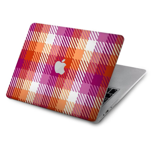 W3941 LGBT Lesbian Pride Flag Plaid Hard Case Cover For MacBook Pro 16 M1,M2 (2021,2023) - A2485, A2780