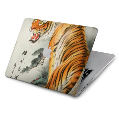 W1934 Chinese Tiger Painting Hard Case Cover For MacBook Air 15″ (2023,2024) - A2941, A3114