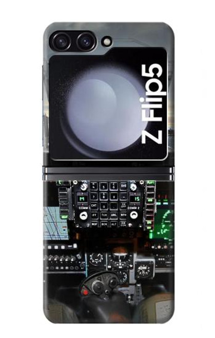 W2435 Fighter Jet Aircraft Cockpit Hard Case For Samsung Galaxy Z Flip 5