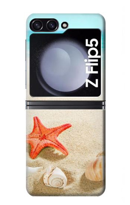 W3212 Sea Shells Starfish Beach Hard Case For Samsung Galaxy Z Flip 5