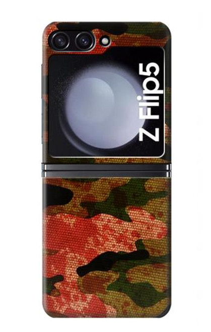 W3393 Camouflage Blood Splatter Hard Case For Samsung Galaxy Z Flip 5