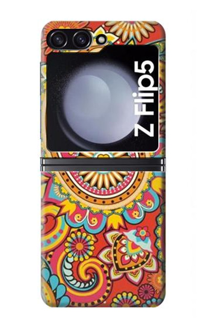 W3402 Floral Paisley Pattern Seamless Hard Case For Samsung Galaxy Z Flip 5