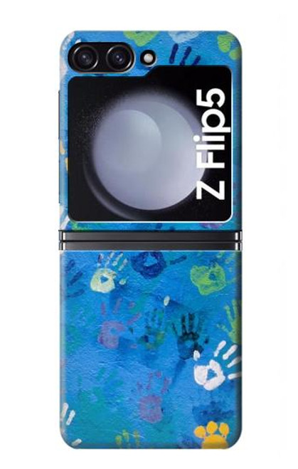 W3403 Hand Print Hard Case For Samsung Galaxy Z Flip 5