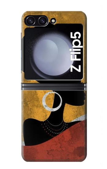 W3453 African Queen Nefertiti Silhouette Hard Case For Samsung Galaxy Z Flip 5