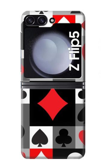 W3463 Poker Card Suit Hard Case For Samsung Galaxy Z Flip 5