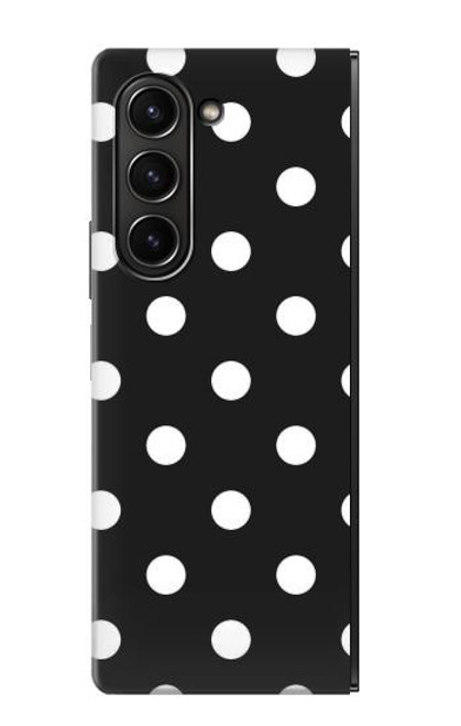 W2299 Black Polka Dots Hard Case For Samsung Galaxy Z Fold 5