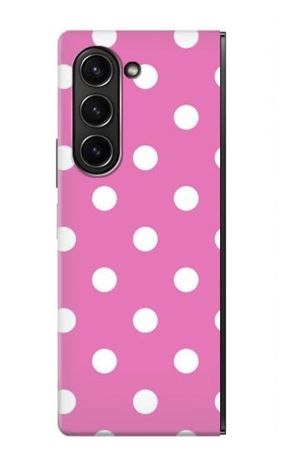 W2358 Pink Polka Dots Hard Case For Samsung Galaxy Z Fold 5