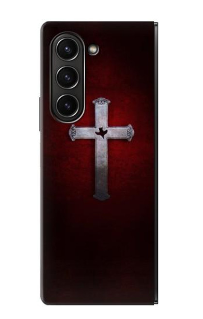 W3160 Christian Cross Hard Case For Samsung Galaxy Z Fold 5