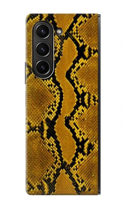 W3365 Yellow Python Skin Graphic Print Hard Case For Samsung Galaxy Z Fold 5