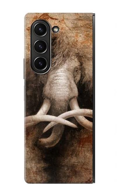 W3427 Mammoth Ancient Cave Art Hard Case For Samsung Galaxy Z Fold 5