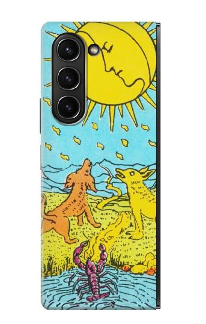 W3435 Tarot Card Moon Hard Case For Samsung Galaxy Z Fold 5