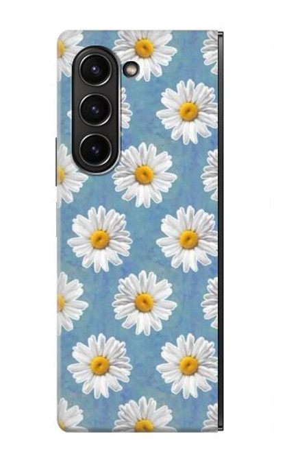 W3454 Floral Daisy Hard Case For Samsung Galaxy Z Fold 5