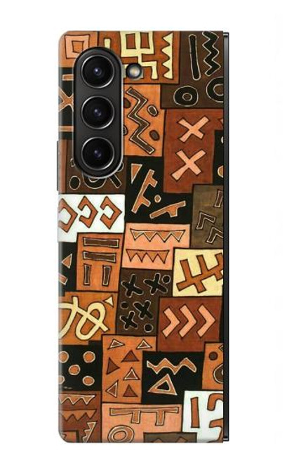 W3460 Mali Art Pattern Hard Case For Samsung Galaxy Z Fold 5