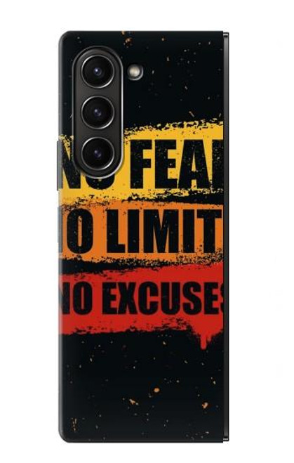 W3492 No Fear Limits Excuses Hard Case For Samsung Galaxy Z Fold 5