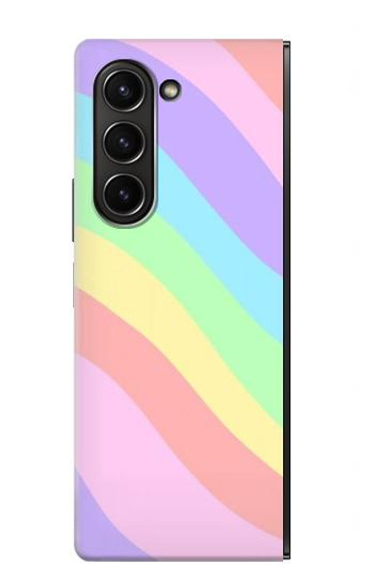 W3810 Pastel Unicorn Summer Wave Hard Case For Samsung Galaxy Z Fold 5