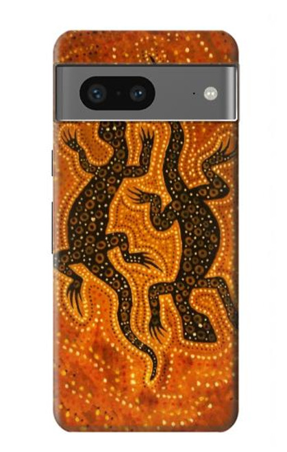 W2901 Lizard Aboriginal Art Hard Case and Leather Flip Case For Google Pixel 7a