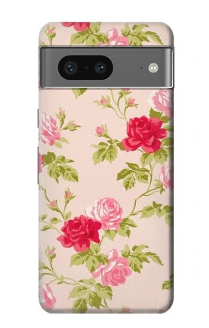 W3037 Pretty Rose Cottage Flora Hard Case and Leather Flip Case For Google Pixel 7a