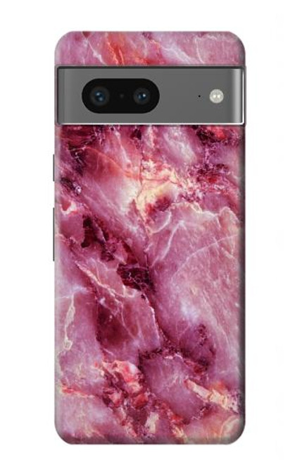 W3052 Pink Marble Graphic Printed Hard Case and Leather Flip Case For Google Pixel 7a