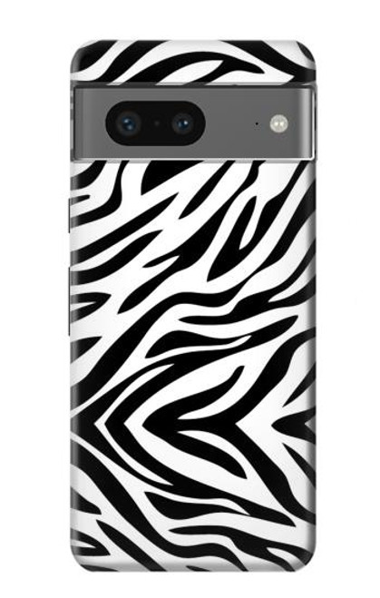 W3056 Zebra Skin Texture Graphic Printed Hard Case and Leather Flip Case For Google Pixel 7a