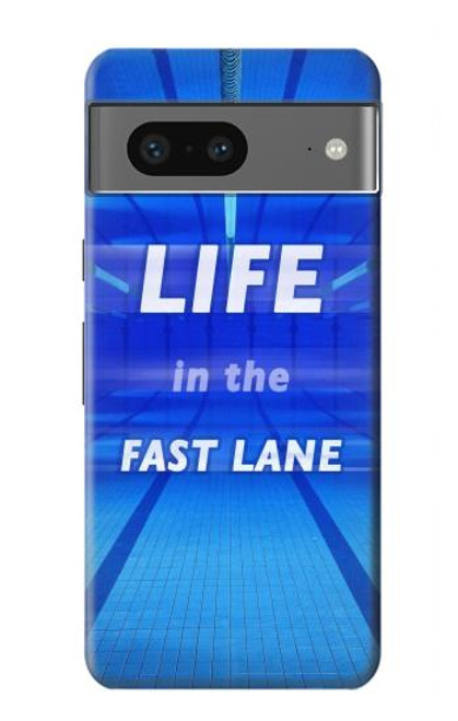 W3136 Life in the Fast Lane Swimming Pool Hard Case and Leather Flip Case For Google Pixel 7a