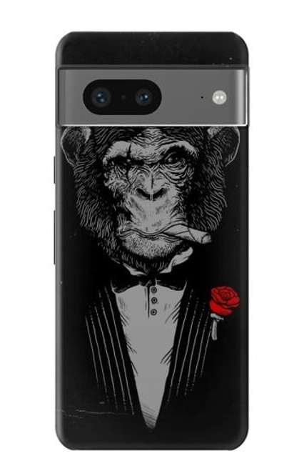 W3167 Funny Monkey God Father Hard Case and Leather Flip Case For Google Pixel 7a