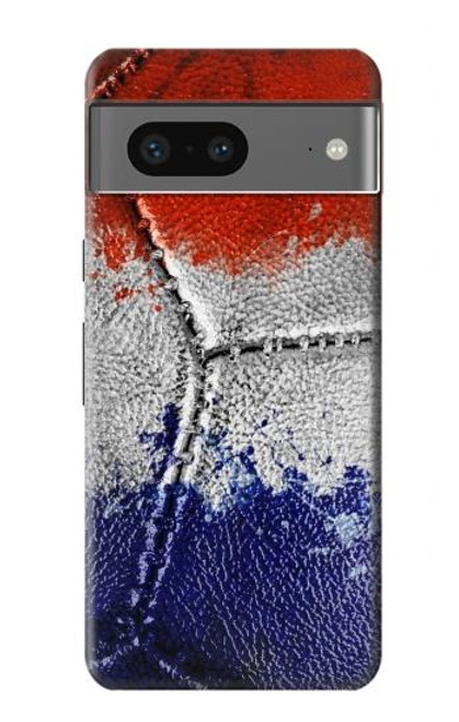 W3304 France Flag Vintage Football Graphic Hard Case and Leather Flip Case For Google Pixel 7a