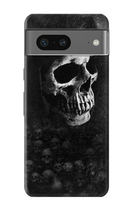 W3333 Death Skull Grim Reaper Hard Case and Leather Flip Case For Google Pixel 7a