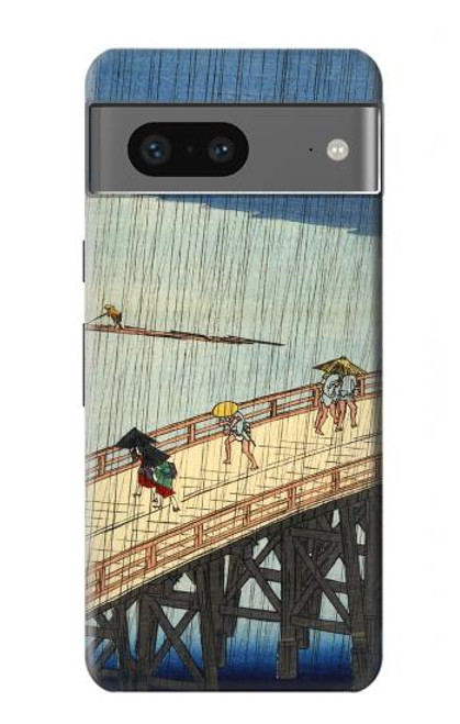 W3347 Utagawa Hiroshige Sudden shower Hard Case and Leather Flip Case For Google Pixel 7a