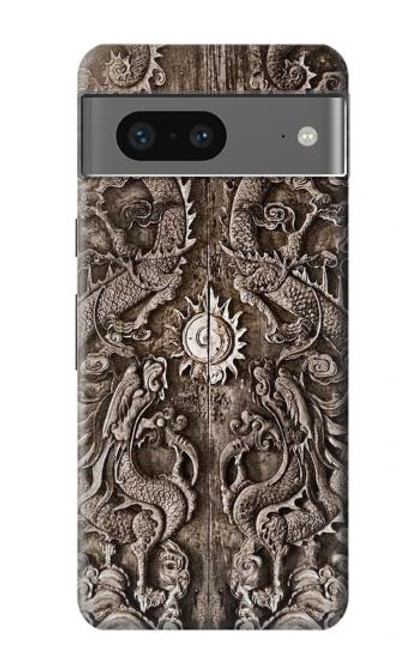 W3395 Dragon Door Hard Case and Leather Flip Case For Google Pixel 7a