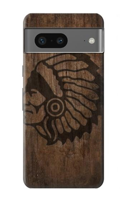 W3443 Indian Head Hard Case and Leather Flip Case For Google Pixel 7a