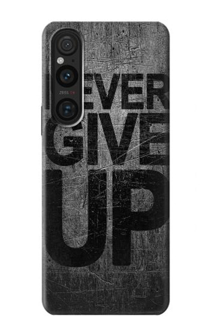 W3367 Never Give Up Hard Case and Leather Flip Case For Sony Xperia 1 V