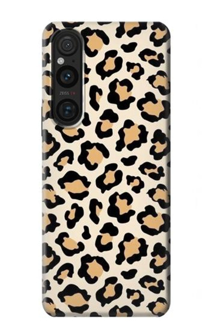 W3374 Fashionable Leopard Seamless Pattern Hard Case and Leather Flip Case For Sony Xperia 1 V