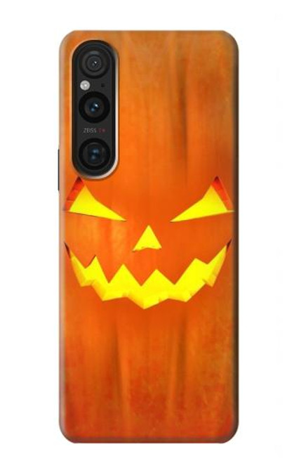 W3828 Pumpkin Halloween Hard Case and Leather Flip Case For Sony Xperia 1 V