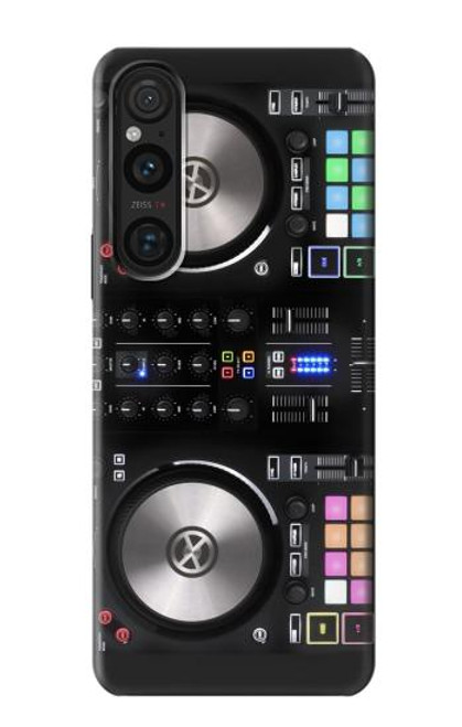 W3931 DJ Mixer Graphic Paint Hard Case and Leather Flip Case For Sony Xperia 1 V