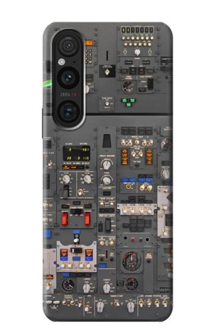 W3944 Overhead Panel Cockpit Hard Case and Leather Flip Case For Sony Xperia 1 V