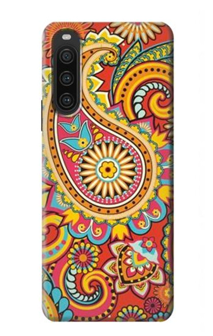 W3402 Floral Paisley Pattern Seamless Hard Case and Leather Flip Case For Sony Xperia 10 V