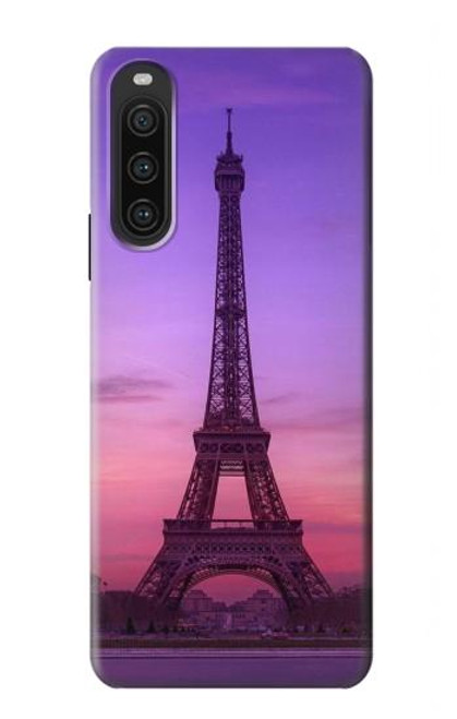 W3447 Eiffel Paris Sunset Hard Case and Leather Flip Case For Sony Xperia 10 V