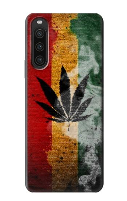 W3890 Reggae Rasta Flag Smoke Hard Case and Leather Flip Case For Sony Xperia 10 V