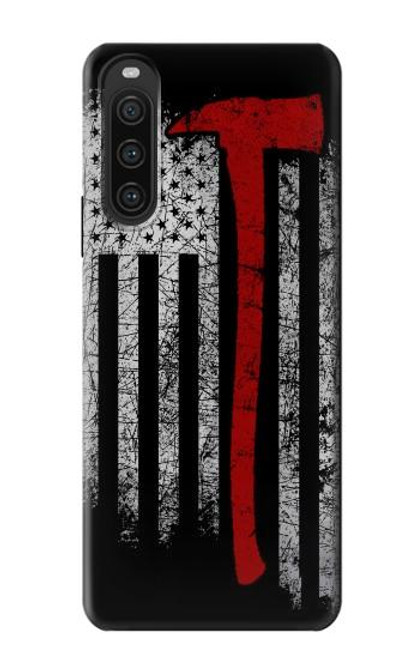 W3958 Firefighter Axe Flag Hard Case and Leather Flip Case For Sony Xperia 10 V